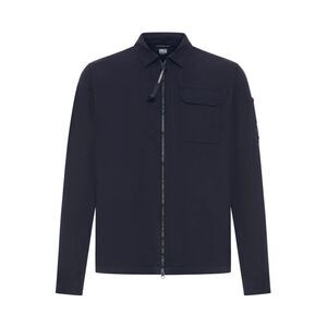 Cp Company Men Organic Gabardine Overshirt With Lenses And Zip